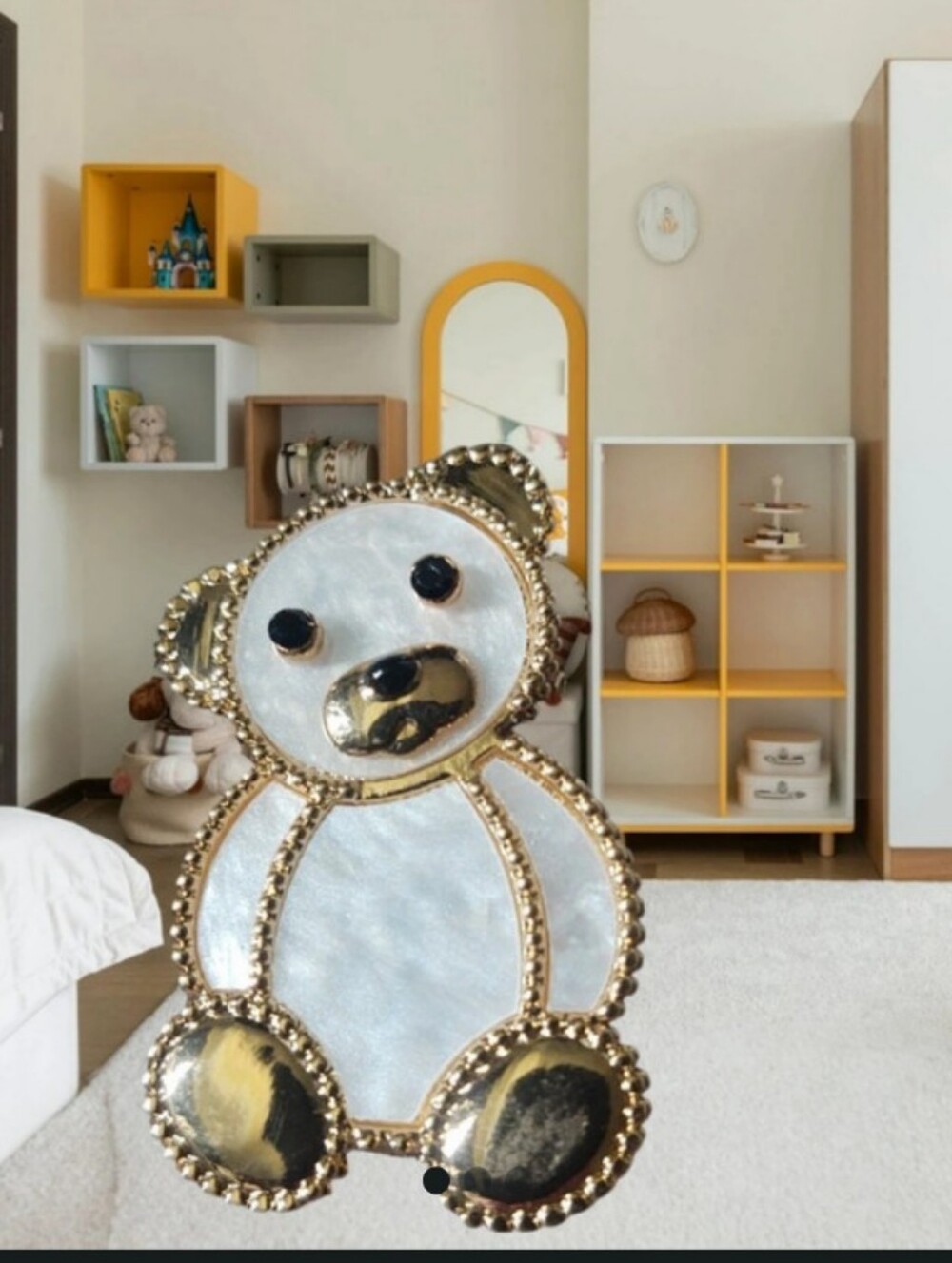 Opalescent Teddy Bear Brooch